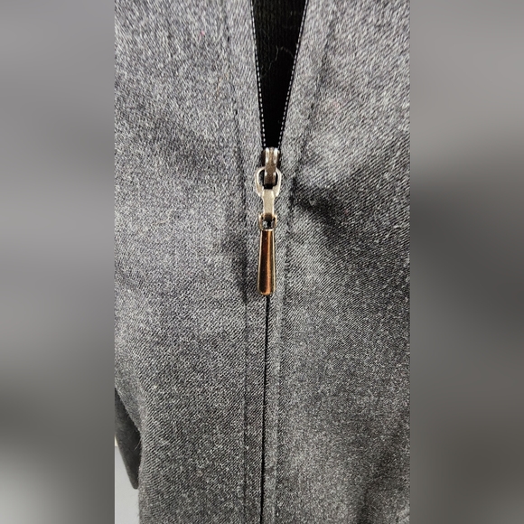 ❤️ WOMEN'S TALBOTS ZIP UP BLAZER / JACKET SIZE 14 - CHARCOAL GRAY - 100% WOOL ❤️ - Picture 9 of 12